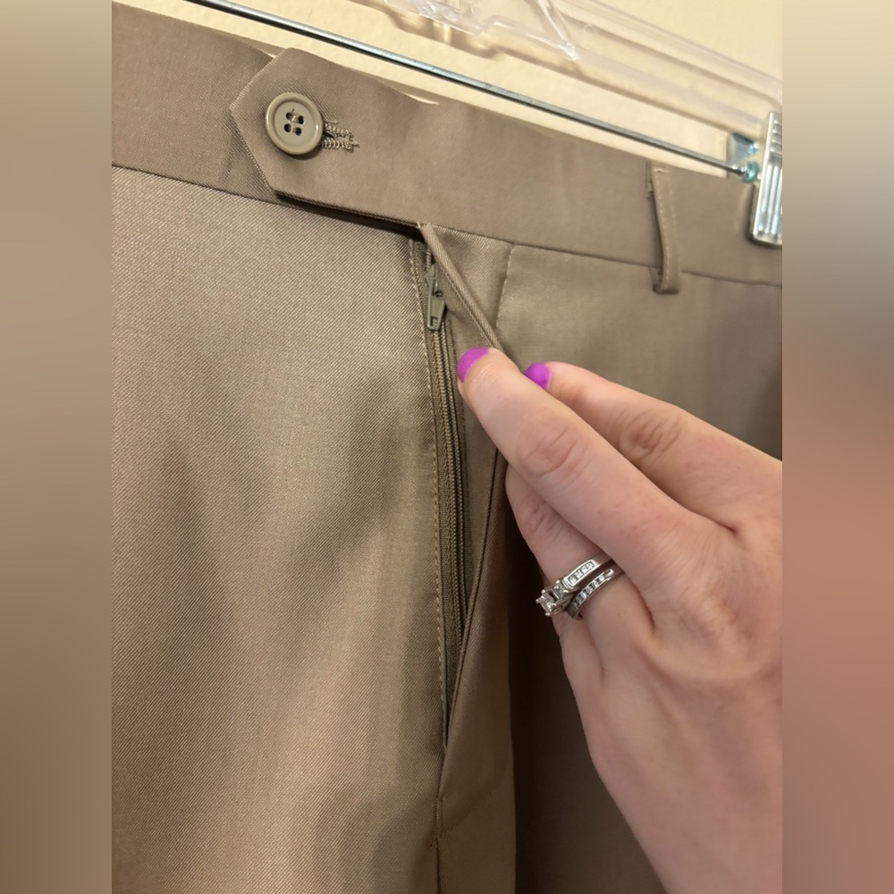 NWT men’s Vinci Philosophy dress pants 34x34 KHAKI ON-900 - Picture 12 of 12